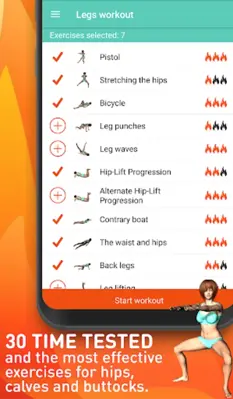 Legs workout - Calves & thighs android App screenshot 7